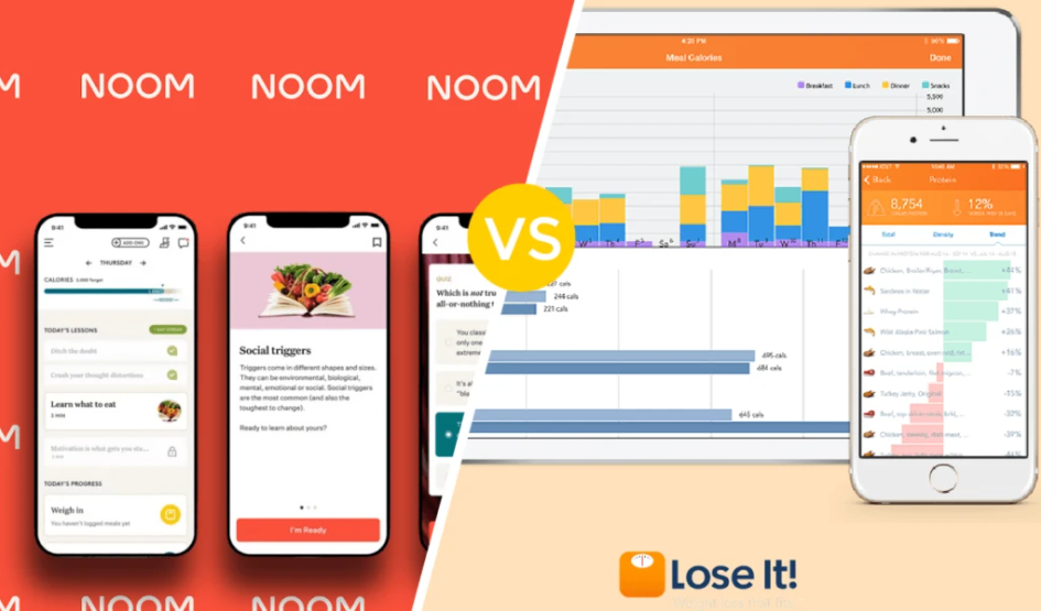 Weight loss app comparison: Noom vs. Lose-It